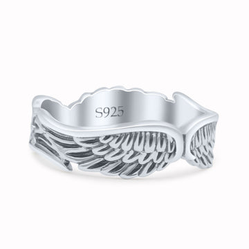 Unique Vintage Wings Design Antique Feather Band Thumb Ring